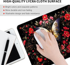 Black Butterfly Square Mouse pad, Texture, Waterproof, Anti Slip Rubber Base, Computer Mouse pad, Laptop Mouse pad