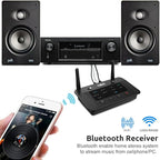 1Mii B03 Bluetooth 5.3 Transmitter Receiver for TV Home Stereo BT Headphones, aptX Low Latency/Adaptive/HD Bluetooth Audio Adapter, Splitter for Wired & Wireless, Optical RCA AUX 3.5mm Inputs/Outputs