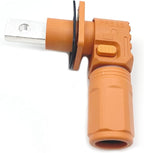 1 Set Battery Energy Storage Connector, 100A 16mm² High Current Connectors Quick Plug Terminal Orange Right Angle Plug and Socket IP67 Waterproof Power Adapter (100A, Orange)