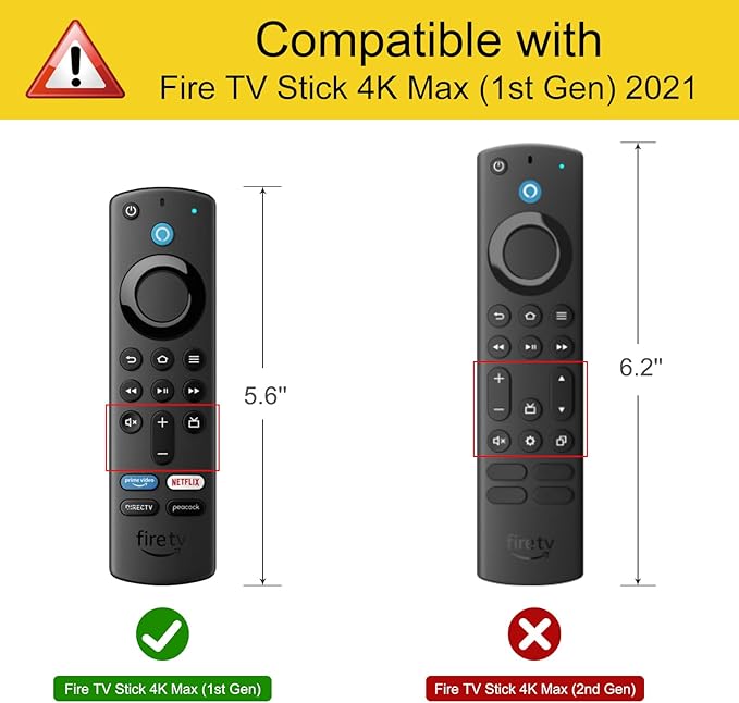 CaseBot Remote Case for Fire TV Stick HD/4K/4K Max (1st Gen)/Fire TV Stick (3rd Gen)/Lite - Anti-Slip Shockproof Silicone Cover for Alexa Voice Remote (2nd & 3rd Generation) (Dark Cyan)