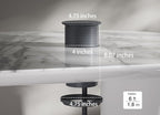 MAZZGOFOR Pop up Outlet - 4-inch Hole,4-AC Outlet,20W USB C,15W Wireless Charging,2-USB Port,Desktop Recessed Grommet Power Outlet for Kitchen Island Countertop,6 ft Cable,Grey