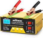 Outerman Car Battery Charger 12V 24V Lithium Battery Charger, Auto Battery Charger Maintainer for Car Boat Motorcycle Lawn Mower Lead Acid Battery or Lithium Battery Capacity: 6AH~105AH