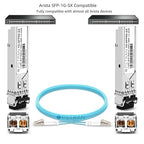 OPSTRAN 1000BASE-SX SFP Optical Transceiver Module Compatible with Arista Networks SFP-1G-SX 850nm 550m DDM Duplex LC MMF 4pcs/Pack