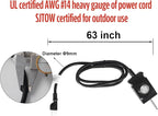 Upgrade Universal 1650W 15A Electric Smoker Heating Element Kits with Adjustable Thermostat Controller Compatible with Masterbuilt, Smoke Hollow,Char Broil,Dyna-Glo,Cuisinart and Most Electric Smokers