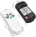 2 Pack Universal Ceiling Fan Remote Control Kits with Light Dimmer 3 Speed Fan Controller Receiver Lamp Dim Remote Replacement for Hampton Bay/Hunter/Harbor Breeze/Westinghouse/Honeywell & More