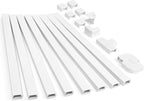 126in Cord Hider Kit, ZhiYo Cord Covers for Wall Mounted TV, Paintable Wire Cover for Cords, TV Cable Hider Wall Kit, Cable Cover Wire Management, White Cords Concealer, 8 x L15.7in W0.95in H0.55in
