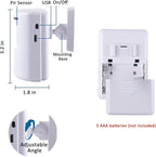 BESTOONE Motion Sensor Alarm, Long Range Wireless Driveway Alarm, Indoor Home Security System Electric Doorbells, 4 Motion Detector and 2 Alarm, 38 Chime Tunes, LED Indicator