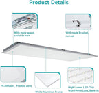 VocgoUU 2x4 LED Flat Panel Light for Drop Ceiling, 6600LM, 0-10V Dimmable, 40W/50W/60W Selectable, 4CCT 3000K/4000K/5000K/6000K, ETL Listed, 100-277V, 4 Pack