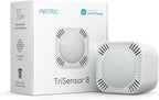 Aeotec TriSensor 8, 800 Series Zwave Motion Sensor, Temperature, Light Sensor, Work with Zwave Hub Smartthings 3-in 1 Security System, Long Range Capable