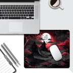 Red Trees, Mountains, and Moon Square Mouse pad, Texture, Waterproof, Anti Slip Rubber Base, Computer Mouse pad, Laptop Mouse pad