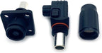 1 Set Battery Energy Storage Connector, 200A High Current Connectors Quick Plug Terminal Black Right Angle Plug and Socket IP67 Waterproof Power Adapter Crimping 50mm² Wiring (1500V)