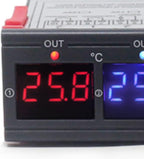 Oumefar Digital Display Intelligent Temperature Controller Dual Control for Precise Temperature Control in Home BrewingFermentation Operations (110-220V)
