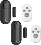 SanJie Door Alarm for Kids Safety with Remote,Wireless Door Chimes When Door Opens for Home/Dementia Patients/Pool,0-120 dB Volume Ajustable 4 Working Modes(2 Remote & 2 Sensor)