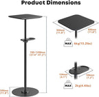 PUTORSEN Heavy-Duty Projector Stand – Height Adjustable Floor Projector Stand，Extends 27.6" to 47.2",13.2lbs Capacity, Compatible with Projectors, Cameras, for Home, Office, and Outdoor Use