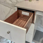 My Tidy Space Low Profile Combo (1) USB-A (1) USB-C (2) 15 Amp in Drawer Docking Station Outlet Plugs with Retractable arm