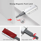 Push to Open Door Latch, 10 Pack Magnetic Push Latches, Adhesive Heavy Duty Touch Latch Hardware for Push to Open, Magnetic Door Catch for Cabinet Drawer Wardrobe Kitchen Door