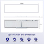 AIKVSXER 1x4 Led Flat Panel Light Surface Mount-4 Pack, 50W 5500Lm Dual Selectable 5CCT 3000K/4000K/5000K/5700K/6500K and Wattage 30-50W 0-10V Dimmable Ceiling Light Fixture for Kitchen/Laundry