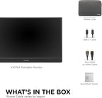 ViewSonic VX1754 17 Inch 1080p IPS Portable Gaming Monitor with 144Hz, AMD FreeSync, 2 Way Powered 60W USB C, Mini HDMI, and Built-in Stand with Protective Cover