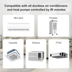 WOOX Smart Air Conditioner & Heater Pump Controller, WiFi IR Remote Control for Mini Split AC, Portable & Window AC, Temperature and Humidity Automation Controllers, Compatible with Alexa/Google