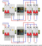 KETOTEK Single Phase Energy Meter Din Rail Electricity Usage Monitor AC 40-300V 100A Voltmeter Ammeter Watt Kwh Frequency Power Meter Built-in CT 110V
