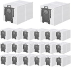 20 Pack Dust Bag Replacement for Roborock QV 35A/Qrevo S5V/Saros 10/ 10R/Q Revo/Qrevo S/Qrevo Pro/Qrevo MaxV/Qrevo Master/Qrevo Plus/S8 Max Ultra/S8 MaxV Ultra/Qrevo Slim Vacuum Cleaner, 3L Capacity