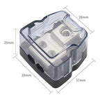 2Way Power Distribution Block 4AWG / 8AWG in 8 AWG Out Car Amplifier Audio Amp Splitter 2PCS