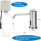 Touchless Automatic Soap Dispenser for Kitchen Bathroom Sink Built in Brushed Nickel Liquid Commercial Electric Soap Dispenser with Bottle and Pump Brushed Nickel