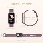 TIFOZEN Health Fitness Tracker Smart Watch with 24/7 Heart Rate, Blood Oxygen, Sleep Tracker, Pedometer, 3 Colorful Bands & 3ATM Waterproof Activity Tracker with Step Calorie Counter, Smoke Violet