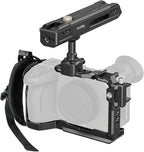 SMALLRIG Camera Cage Kit for Sony FX2, HawkLock Quick Release Cage with Top Handle, Wrist Strap and Cable Clamp for HDMI,Built in NATO Rail/QR Plate for Arca, Compatible with Original XLR Handle
