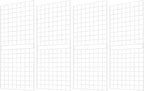 7RiversART Grid Wall Commercial Grade Gridwall Panels – Heavy Duty Grid Panel for Any Retail Display Wall Grid 2' Width x 5' Height, White (Pack of 4) Easily Portable