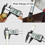 Kynup Caliper Measuring Tool, Digital Caliper Outside Micrometer with Large Screen,6Inch Caliper Tool for Mechanics, Jewelers, Woodworkers, Inch and Millimeter Conversion