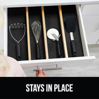 GORILLA GRIP powerGRIP Drawer Shelf and Cabinet Liner, Thick Strong Hold, Non-Adhesive Liners Protect Kitchen Cabinets and Cupboard, Bathroom Drawers, Easy Install, Breathable Mat, 17.5" x20', Black
