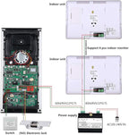 2 Apartment Bus 2 Line Video Doorbell Intercom System 7 Inch Electronic Door Lock Home
