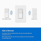 Lutron Diva Smart Dimmer Light Switch for Caseta Lighting (Lutron Smart Hub Required), for LED Lights, 150W, Single-Pole/3-Way, No Neutral, White, 3 Pack (DVRF-6LS-WH-3)