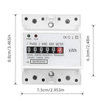 Electric Meter, Single Phase 4P LED DIN-Rail Electricity Power Consumption Wattmeter Energy Meter DDM75S 10 to 40A Digital Display