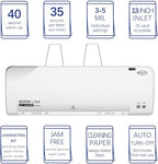 SINCHI 13-Inch Thermal Laminator Machine, 3–5 Mil, 40s Warm-Up, 20"/Min, Jam Release, Auto Shutoff, All-in-One Kit with 10 Pouches, Trimmer & Rounder, Cleaning Paper, Ideal for Home, Office, School