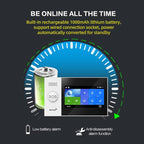 LWOHSI Alarm Systems with 4.3" Large Fulltouch Screen,4G SMS/Tuya APP Alert,Wireless Home Security Alarm Kits,Door Alarm Sensors,120db Siren,Remote,Work with Alexa and Google for Villa,Apartment
