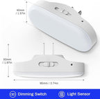 DORESshop Blue Night Light, Auto On/Off, 0-100 LM Adjustable Brightness, Dimmable Plug Into Wall Night Light for Kids Room, Bedroom, Stair Lights, Blue, 1W, 2 Pack