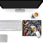 American Flag Eagle rip Oak camo Square Mouse pad, Texture, Waterproof, Anti Slip Rubber Base, Computer Mouse pad, Laptop Mouse pad
