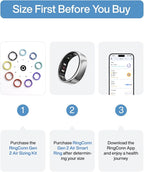 RingConn Gen 2 Air, Ultra-Thin AI Smart Ring, 10-Day Battery Life, Fitness/Sleep/Stress/HR Tracker for Women&Men, No App Fee for Standard Features, iOS & Android Compatible (Size 13, Dune Gold)