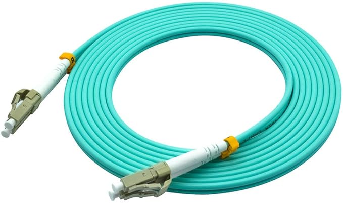 Jeirdus 20Meters 65ft LC to LC Duplex 50/125 10G OM3 Multi-Mode Fiber Optic Cable Jumper Optical Patch Cord LC-LC