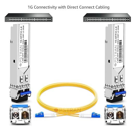 OPSTRAN 1000BASE-LX/LH SFP Optical Transceiver Module Compatible with Finisar FTLF1319F1XTL 1310nm 20km DDM Duplex LC SMF 4 Pack