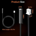 AOHIEDI 5PCS High Accuracy Temperature Sensor Probe, Premium B3950 Ntc 10k Thermistor Sensor, Waterproof Design, Durable, Easy to Install, Suitable for Water Dispenser/DIY/HVAC, Ideal for The Masses