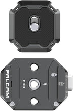 FALCAM F38 Quick Release Kit V2, Quick Release System, Base and Plate with 1/4" and 3/8" Screw Thread for Tripod, Monopod, Stabilizer, Slider - F38B3404