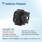 AiYiGu Power Window Control Switch Button Front Rear Passenger Side Compatible with 2003-2008 Ford Crown Victoria/F150/ Expedition, Mercury Marauder/Grand Marquis, Lincoln Mark LT Replace 2L1Z14529AA