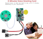 fosa 4 Minutes DIY Greeting Card Chip Music Sound Voice Recording Module Device Chip Recordable Sound Chip for Christmas Cards, Holiday Creative Gift Boxes, Jewelry Boxes, Crafts, Children's Toys