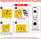 16MB Voice Recorder Box with Speaker, Support Bluetooth & MIC Recording Audio Box, 16Min Easy Sound Voice Box for Personalized Greetings, DIY Projects, Holiday Crafts ect-Yellow