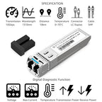 OPSTRAN 10GBASE-LR SFP+ Optical Transceiver Module Compatible with Fortinet FN-TRAN-SFP+LR FS-TRAN-SFP+LR FG-TRAN-SFP+LR 1310nm 10km DDM Duplex LC SMF 4 Pack