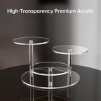 NiHome Clear Acrylic Display Stand for LEGO Botanical Collection Sets, Multi-Tier Showcase Figurine Display Shelf Riser for Collectibles and Room Decor, Perfume Riser Holder, Tabletop Plant Stand