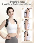 Anatomical Y-Shape Upper Back Brace Posture Corrector For Women,Superior Fabric Back Straightener Posture Corrector Brace，Invisible Confidence & Maximum Breathability,Office Essential
